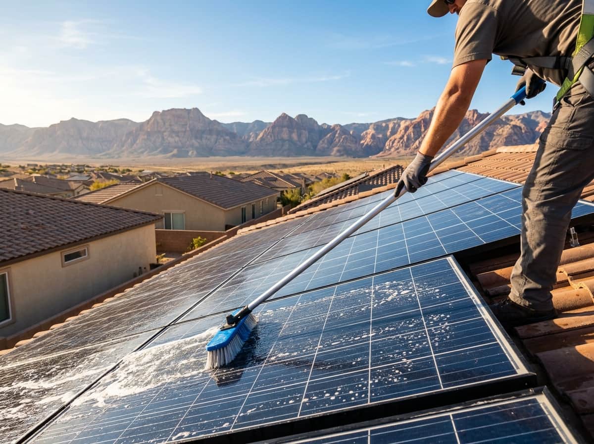 Solar panel cleaning